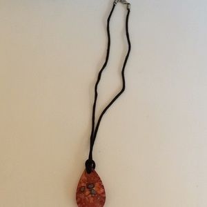 Beautiful stone necklace on string